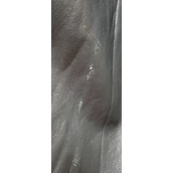 Colebrook & Co. Black Leather Lined Trench Coat Women's L Biker Goth Western - Picture 15 of 16